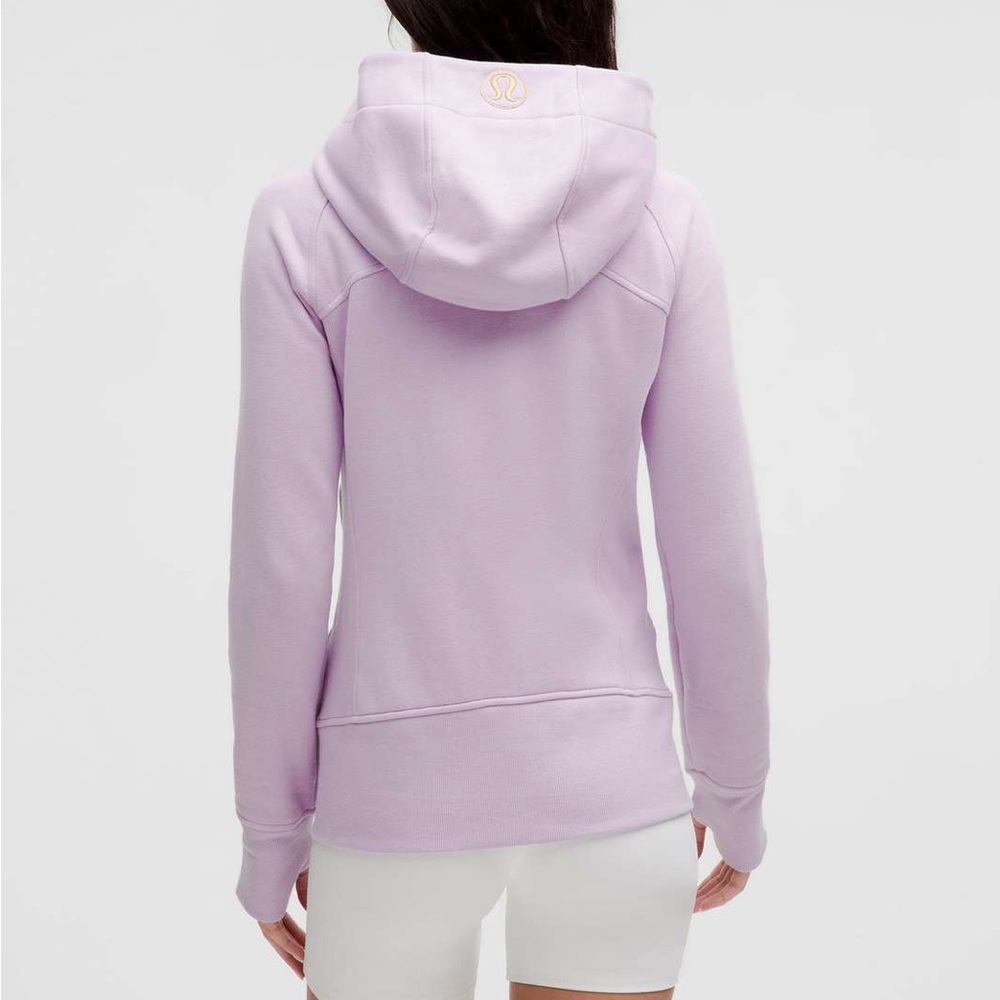 NWT Lululemon Scuba Full-Zip Hoodie in Lilac Ether/Gold size 14 - Picture 3 of 11